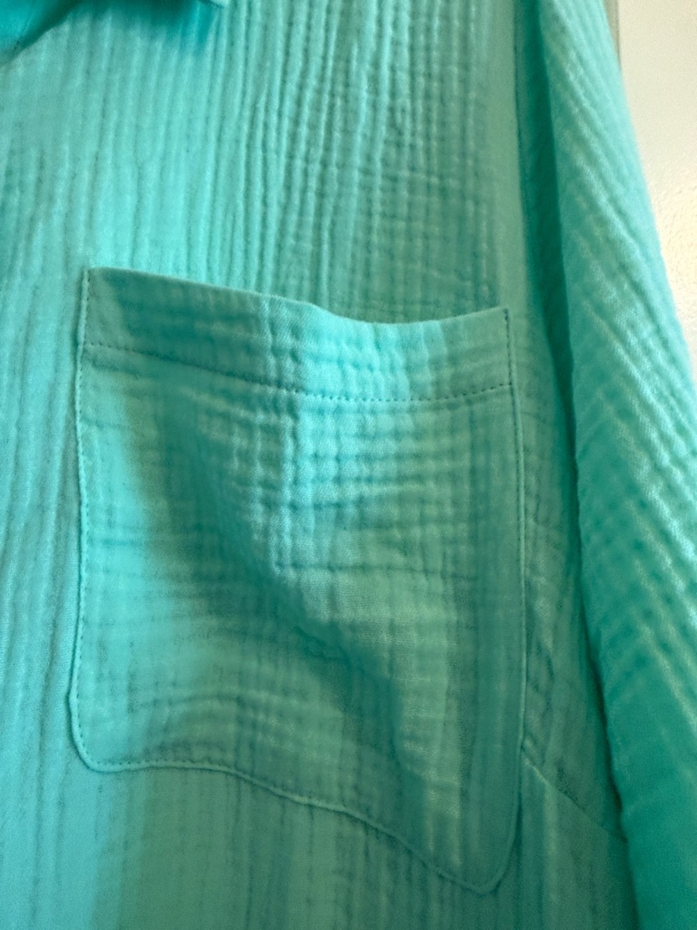 Dear Scarlett Relaxed Button-Front Maxi Dress in Aqua - Picture 9 of 12